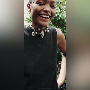 Zara multi position beaded shell necklace 32 US